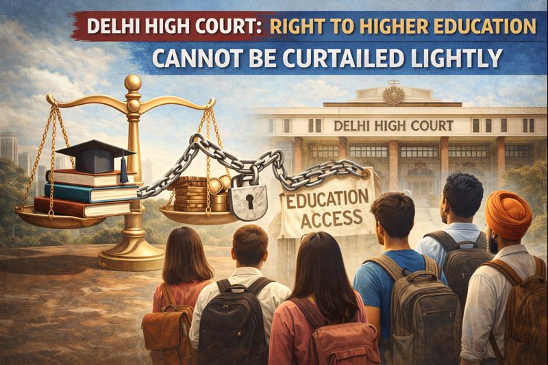 Delhi High Court: Right to Higher Education Cannot Be Curtailed Lightly